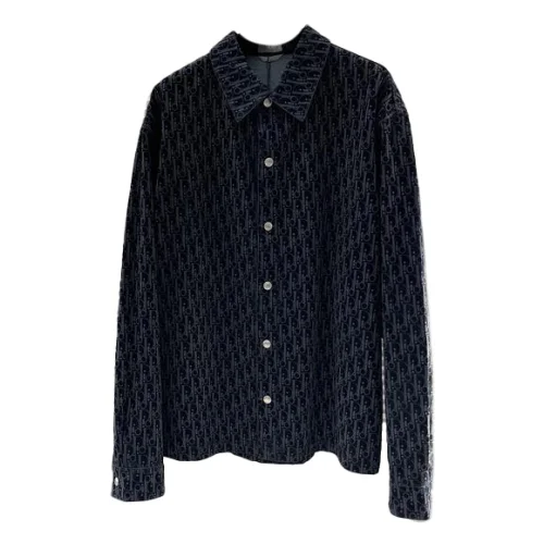 Рубашка Christian Dior Many Little Dark Logos Dior "Blue"