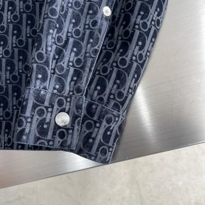 Рубашка Christian Dior Many Little Dark Logos Dior "Blue" фото № 4