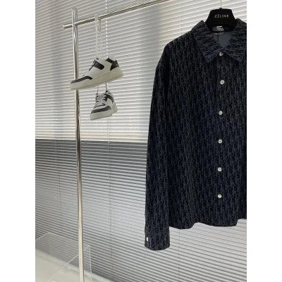 Рубашка Christian Dior Many Little Dark Logos Dior "Blue" фото № 2