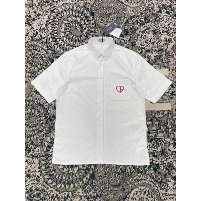 Рубашка Christian Dior Red Heart On Pocket CD "White" фото № 2