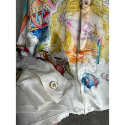 Рубашка Casablanca Greece Goddess Vases "Blue" фото № 8