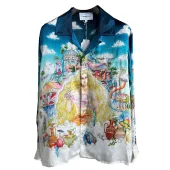 Рубашка Casablanca Greece Goddess Vases "Blue"