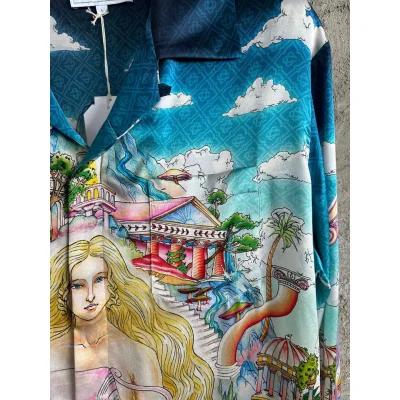 Рубашка Casablanca Greece Goddess Vases "Blue" фото № 3
