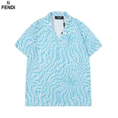 Рубашка Fendi Monogram Short Sleeve "White/Blue"