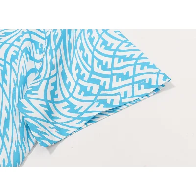 Рубашка Fendi Monogram Short Sleeve "White/Blue" фото № 5 Рубашка Fendi Monogram Short Sleeve "White/Blue" фото № 5