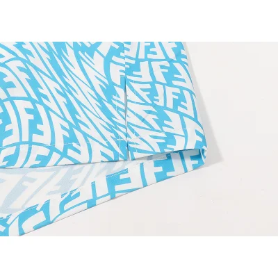 Рубашка Fendi Monogram Short Sleeve "White/Blue" фото № 7 Рубашка Fendi Monogram Short Sleeve "White/Blue" фото № 7