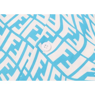 Рубашка Fendi Monogram Short Sleeve "White/Blue" фото № 8 Рубашка Fendi Monogram Short Sleeve "White/Blue" фото № 8
