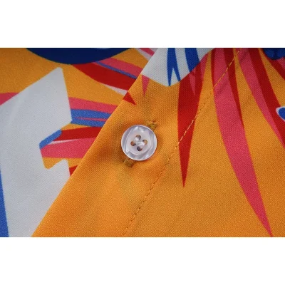 Рубашка Casablanca Short Sleeves Blue Flowers With Red Leaves "Orange" фото № 5 Рубашка Casablanca Short Sleeves Blue Flowers With Red Leaves "Orange" фото № 5