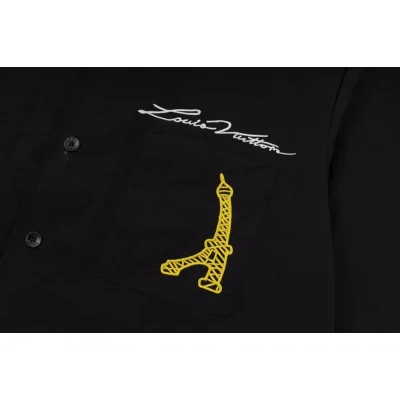 Рубашка Louis Vuitton With The Yellow Eiffel Tower "Black" фото № 6