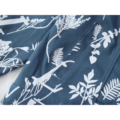 Джинсовая Рубашка Louis Vuitton With Elements Of Vegetation "Blue/White" фото № 7