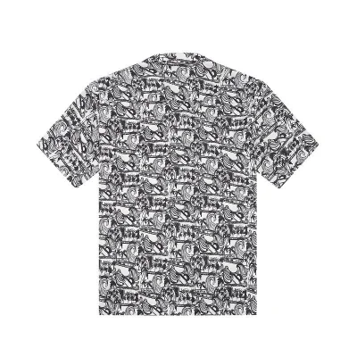 Рубашка Palm Angels Palm Patterns "White/Black" фото № 3