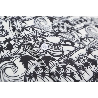 Рубашка Palm Angels Palm Patterns "White/Black" фото № 7