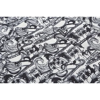 Рубашка Palm Angels Palm Patterns "White/Black" фото № 6