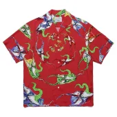 Рубашка Wacko Maria X Neck Face Dance Of The Demons "Red"