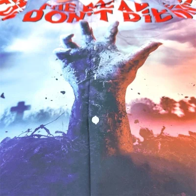 Рубашка Wacko Maria The Dead Dont Die "Blue/Red" фото № 5
