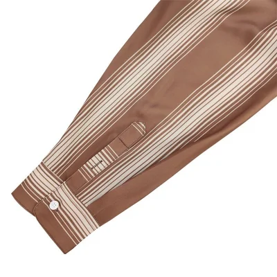 Рубашка Wacko Maria Striped "Brown" фото № 8