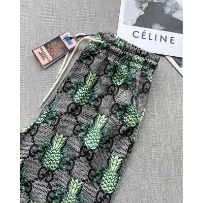 Шорты GUCCI Fruit Print "Grey, Green" фото № 7