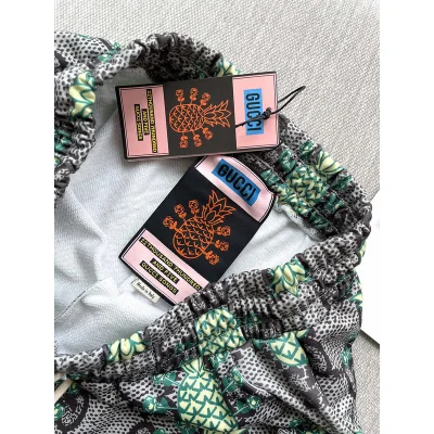 Шорты GUCCI Fruit Print "Grey, Green" фото № 6