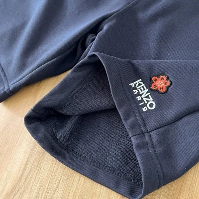 Шорты Kenzo With Text Logo And Flower "Blue" фото № 5