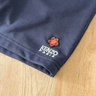Шорты Kenzo With Text Logo And Flower "Blue" фото № 4