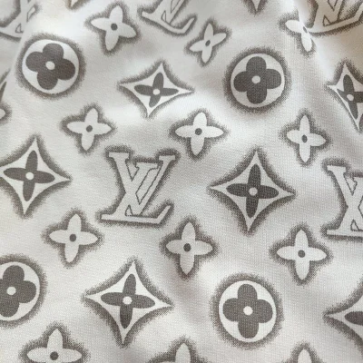 Шорты Louis Vuitton Cotton - Emblem Print "Cream/Gray" фото № 6
