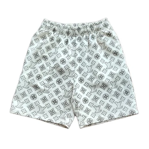 Шорты Louis Vuitton Cotton - Emblem Print "Cream/Gray"