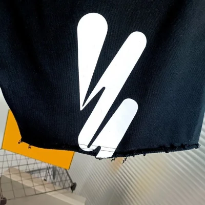Шорты Off White With White Logo "Black" фото № 7