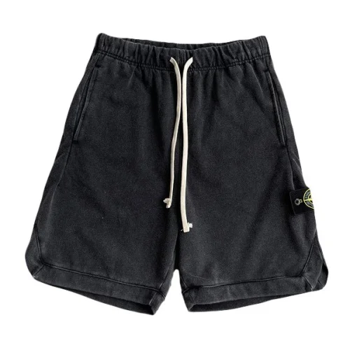 Шорты Stone Island Cotton With A Logo Patch "Black"
