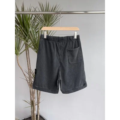 Шорты Stone Island Cotton With A Logo Patch "Black" фото № 3