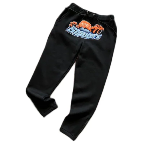 Штаны Trapstar Logo And Colorful Embroidered Panther Outlined By Line "Black"