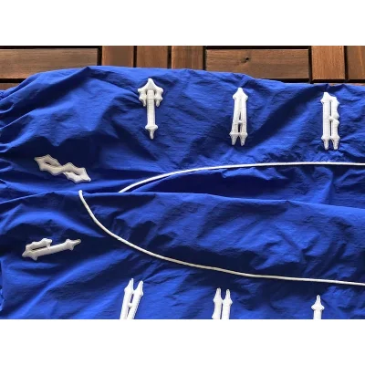 Спортивные штаны Trapstar Decorated By Stripe And Repeating Embroidered Logo "Blue" фото № 3