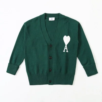 Кардиган Amiri V-Neck "Green/White" фото № 2