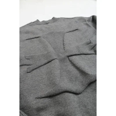 Свитер Chrome Hearts Leather Logo "Gray" фото № 7 Свитер Chrome Hearts Leather Logo "Gray" фото № 7