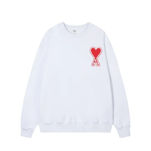 Свитшот Amiri Large Heart Logo And Letters "White/Red"