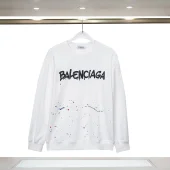 Свитшот Balenciga Paint Drops And Text Logo "White"