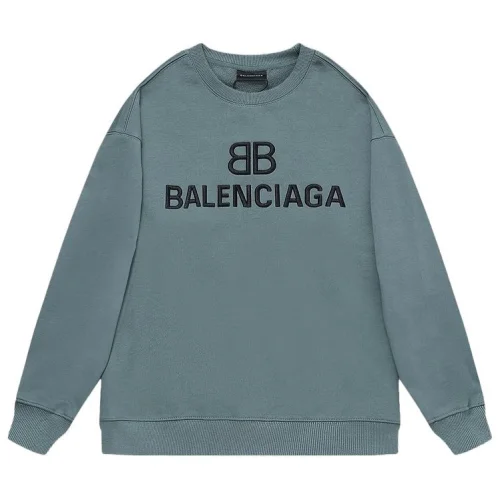 Свитшот Balenciaga With Black Text Logo "Blue/Mint"
