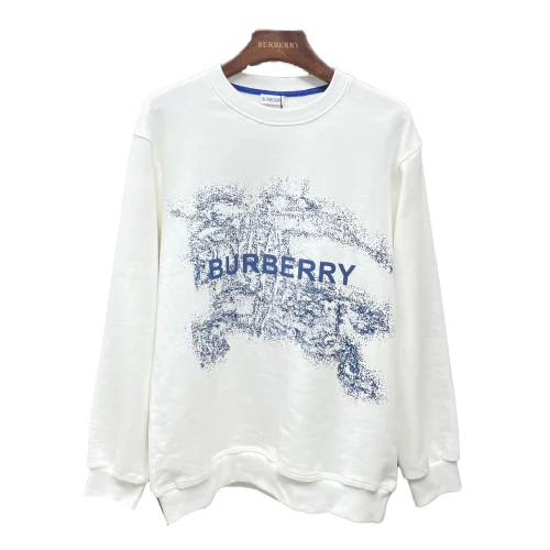 Свитшот Burberry Frontside Print Blue Warrior And Horse Blue Logo "White"