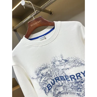 Свитшот Burberry Frontside Print Blue Warrior And Horse Blue Logo "White" фото № 2