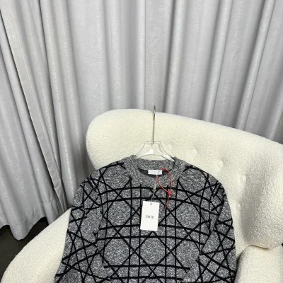 Свитшот Christian Dior Black Rombes Print "Gray" фото № 3