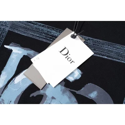 Худи Christian Dior Watercolour Logo "Black" фото № 4