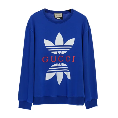 Свитшот Gucci X Adidas Two Halves Of The Logo "Blue"