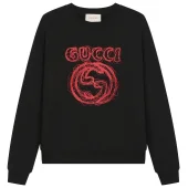 Худи Gucci Pull-on Knited Front Brand Print "Black"