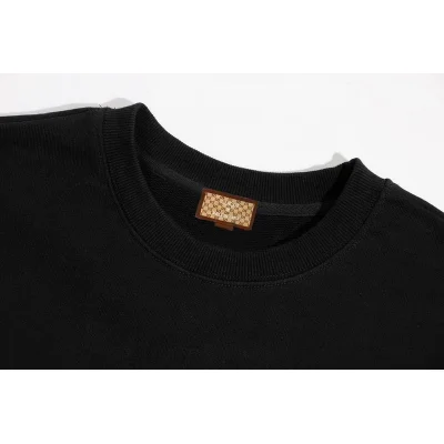 Свитшот Gucci Print Text And 3 Stripes "Black" фото № 4