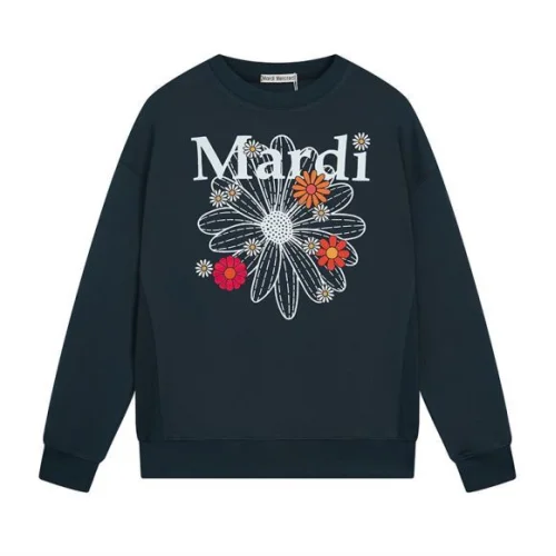 Свитшот Mardi Mercredi One Big Flower And Little Flowers "Blue"