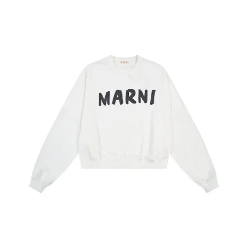 Свитшот Marni With Text Logo "White/Black"