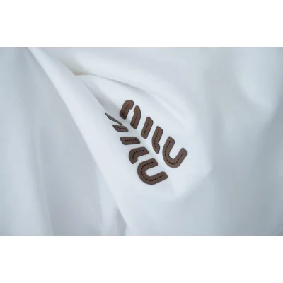 Свитшот Miu Miu Frontside Volumetric Brown Logotype "White" фото № 5