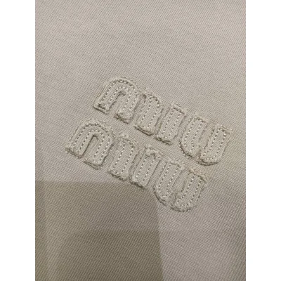 Свитшот Miu Miu Frontside Light Brown Logotype Miu Miu "Beige" фото № 5