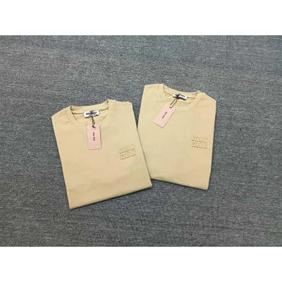 Свитшот Miu Miu Frontside Light Brown Logotype Miu Miu "Beige" фото № 3