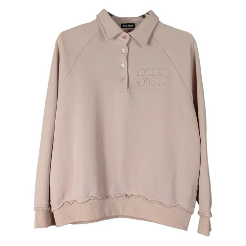 Свитшот Miu Miu Frontside Left Round Logotype Miu Miu "Pink"