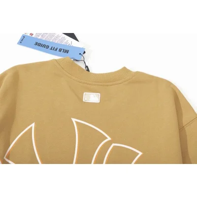 Свитшот MLB With Large Logo On The Back "Brown" фото № 3